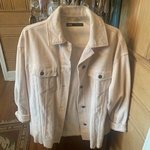 Zara corduroy shirt jacket.